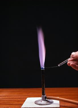 potassium burning flame